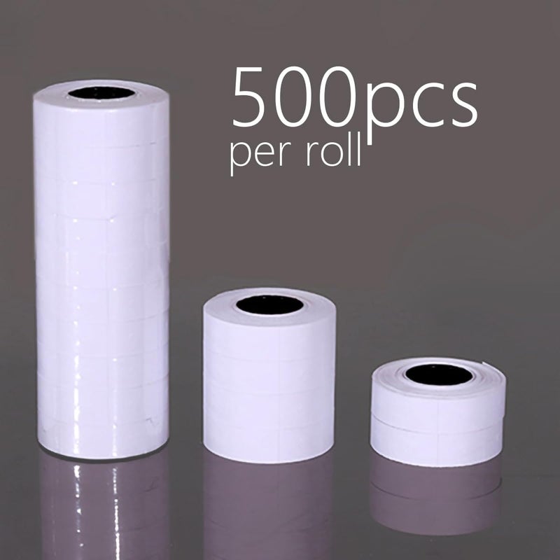 ICSTM Double Line Price Label Paper for MX-6600 Price Gun Labeller,Pricemarker Labels for MX-6602/G6600/YH-689/CN-6600EOS,20 Rolls 10000 pcs (White, M) - Image 2